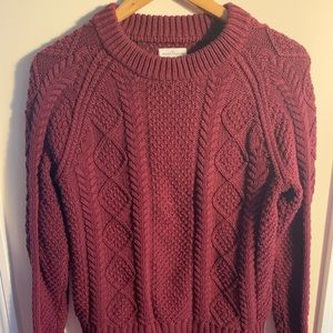 LL Bean Signature 100% Cotton Cable-knit Sweater